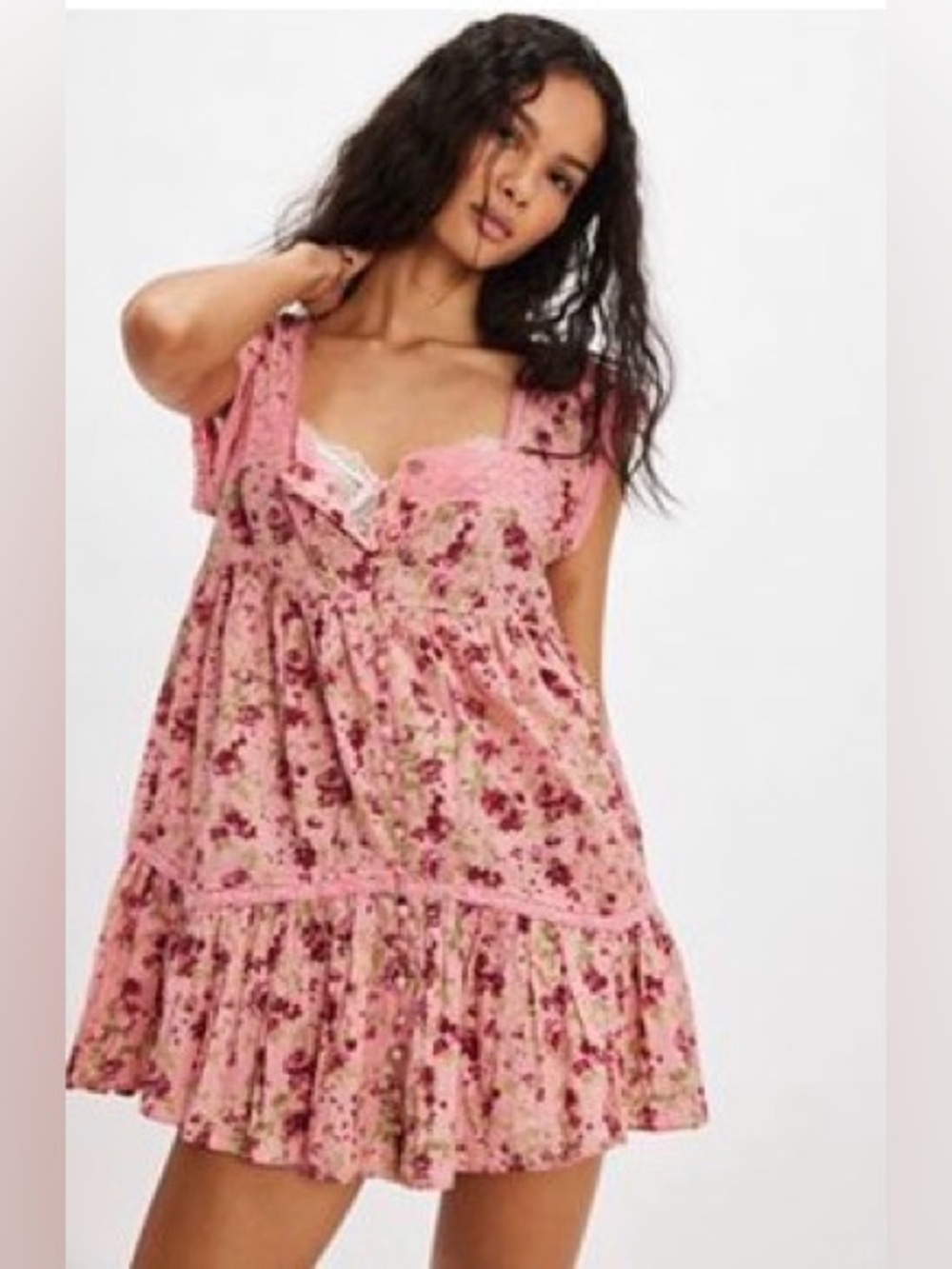 NWT Free People Alessia Printed Mini Dress XL